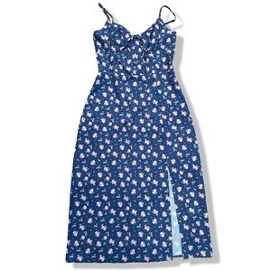 SHEIN Floral Pattern Summer Dress Size S Blue / Pink